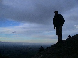 On the rocks at sunset at Tooth Ridge Camp